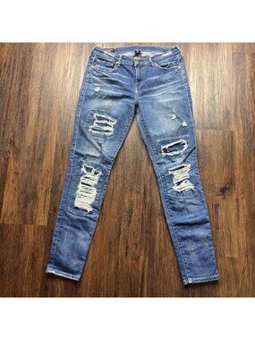 True Religion Halle Mid Rise Super Skinny Jeans Medium Wash Women’s Size 29